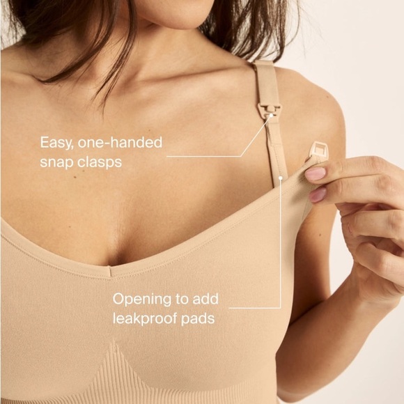 KNIX BlissFit Nursing Tank In Warm Sand Size L+ 36D 36DD 36DDD 36E Maternity - Picture 4 of 13